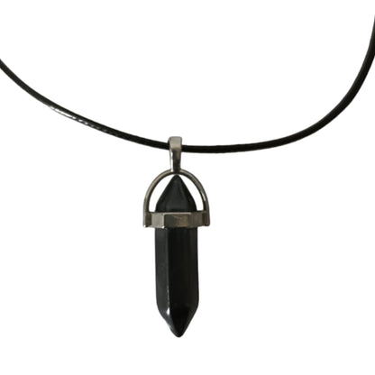 Earth Stone Collection - Bullet Crystal Stone Necklace (Hematite)