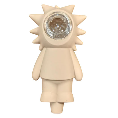 Silicone Rasta Pipe - Rick Sanchez (White)