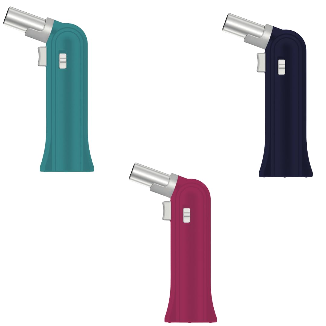 3 Pack ZT-88 Torch Jet Brulee Burner Lighter - Pink, Light Blue and Dark Blue