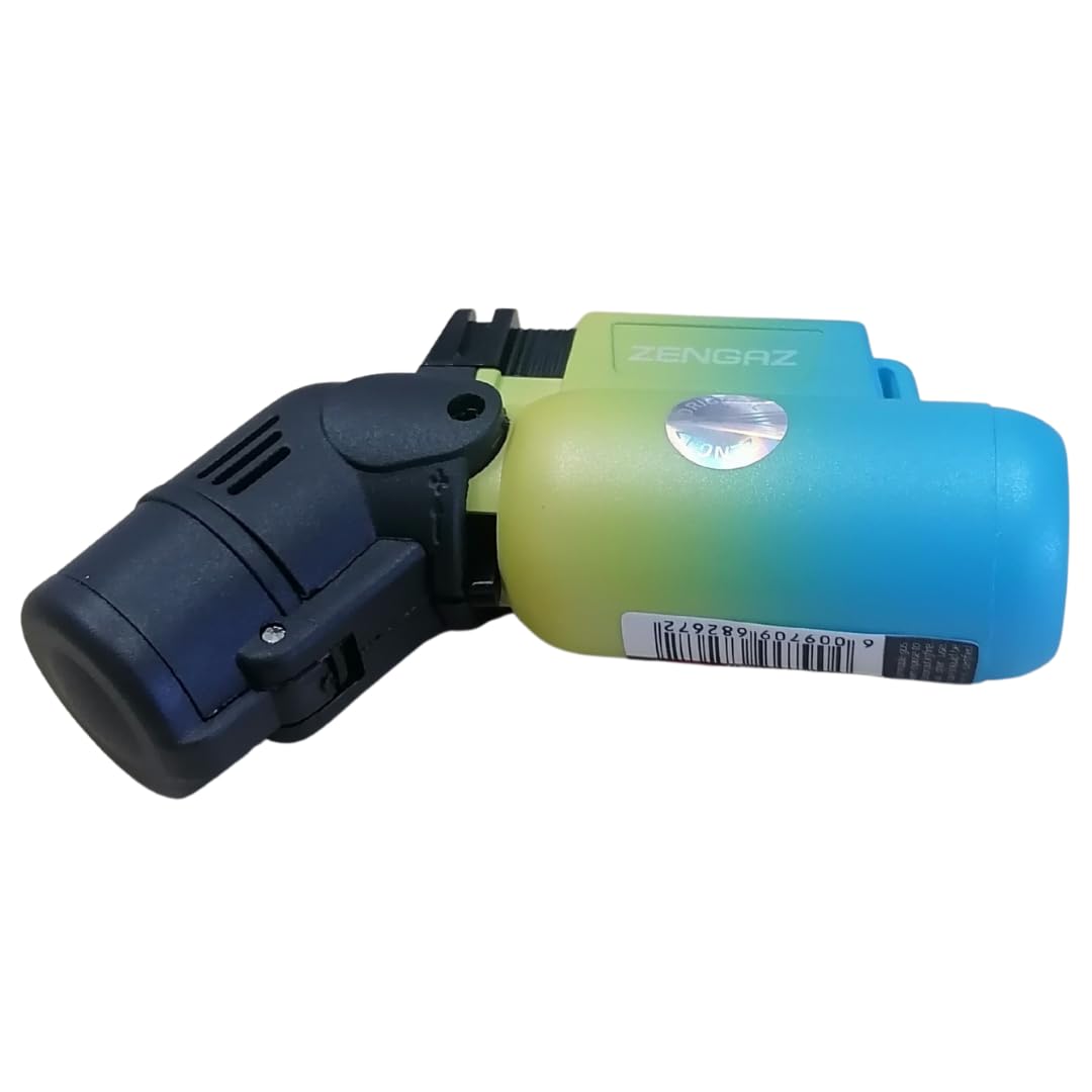 ZL-17 Angle Double Jet Torch Lighter - Green-Blue