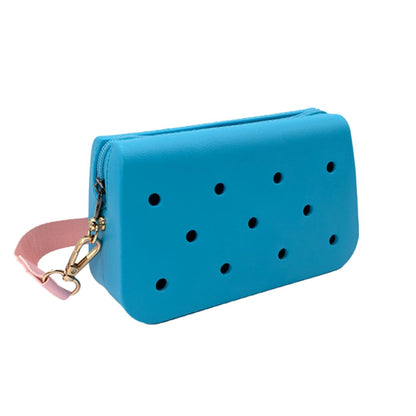 Coco EVA Croc Crossbody Bag – Lightweight Waterproof Shoulder Bag (Blue)