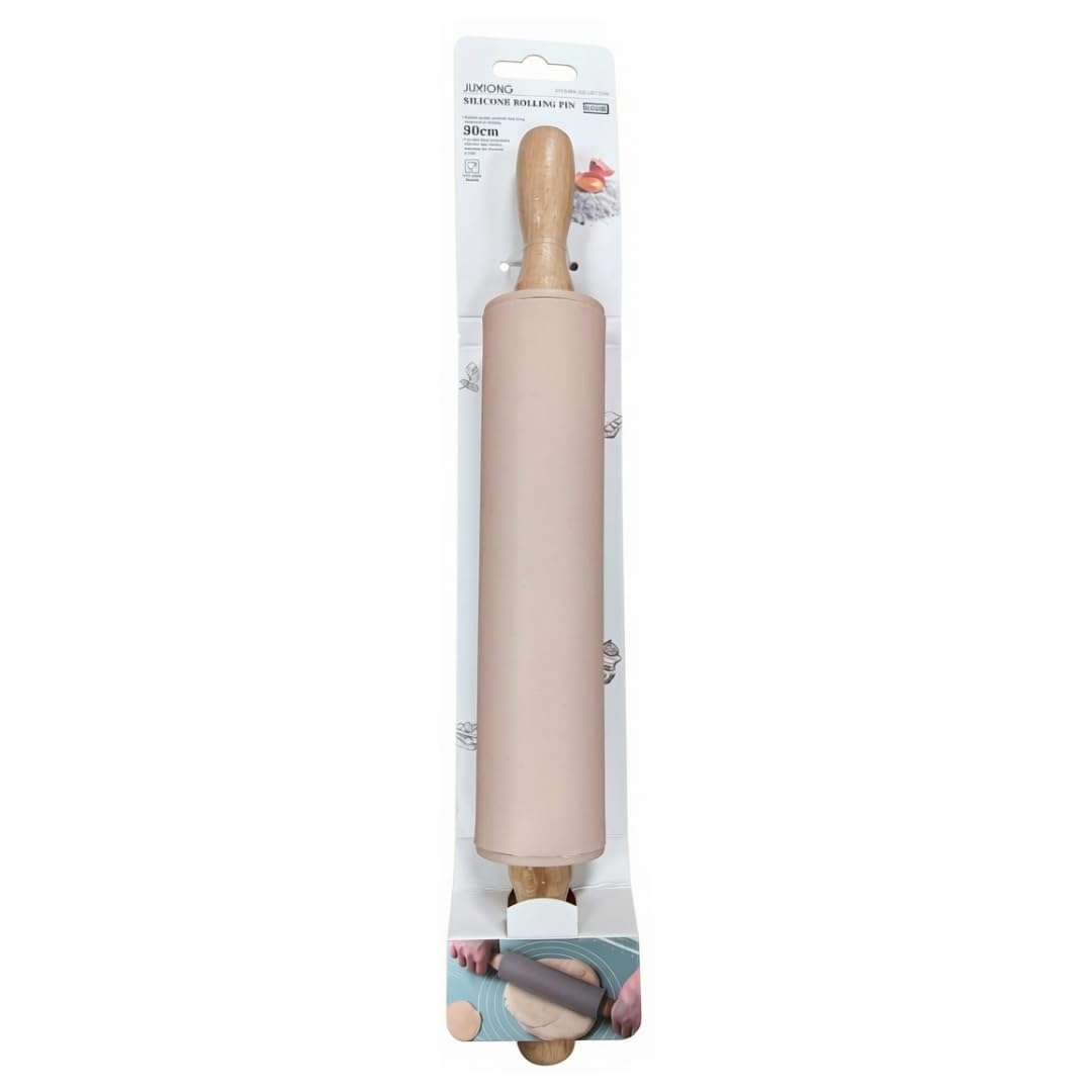 Silicone Rolling Pin - 30x5cm (Pink)