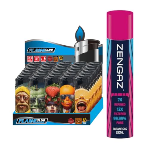 N2 Electronic Lighter - 50 Pack With 330ml Gas (AI Fruit)