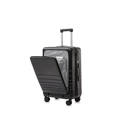Multifunction Smart Carry-On Travel Suitcase - 20 Inch - Black