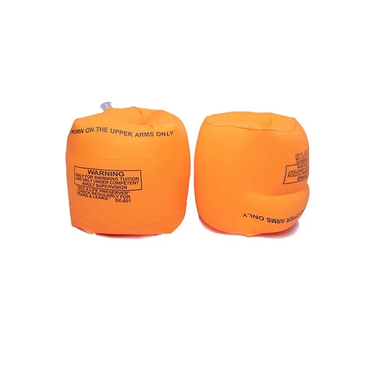 Swimming Inflatable Floating Arm Bands - 10 Pack - Orange