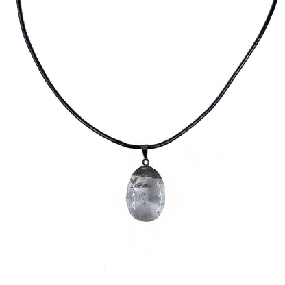 Earth Stone Collection - Polished Crystal Stone Necklace (Crystal)