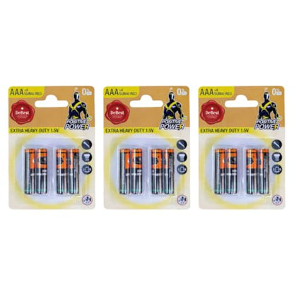 Debest Zinc Chloride AAA Battery 1.5V 4PC - 3 Pack