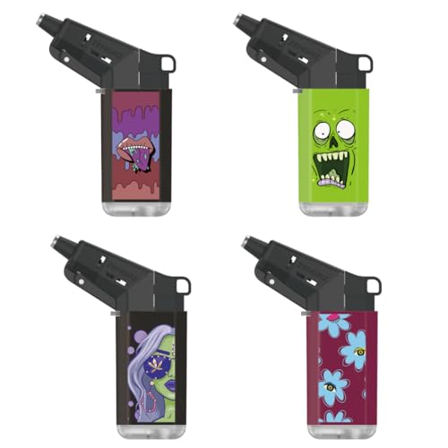 ZL 19 Mega Jet Flame Lighter - 4 Pack Combo 1