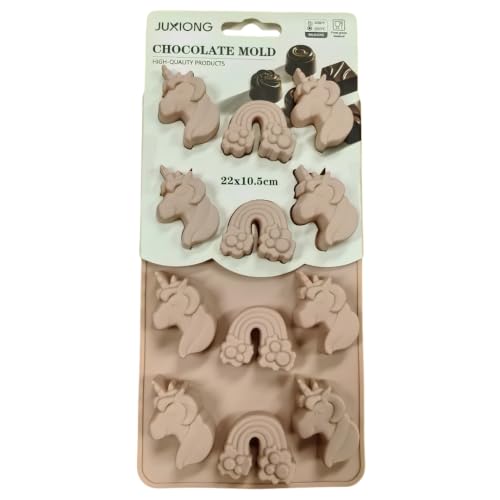 Silicone Chocolate Mold - Unicorns And Rainbows - 22×10.5cm (Pink)