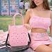 EVA Croc Tote Bag with Adjustable Strap – Ztylish (Pink)