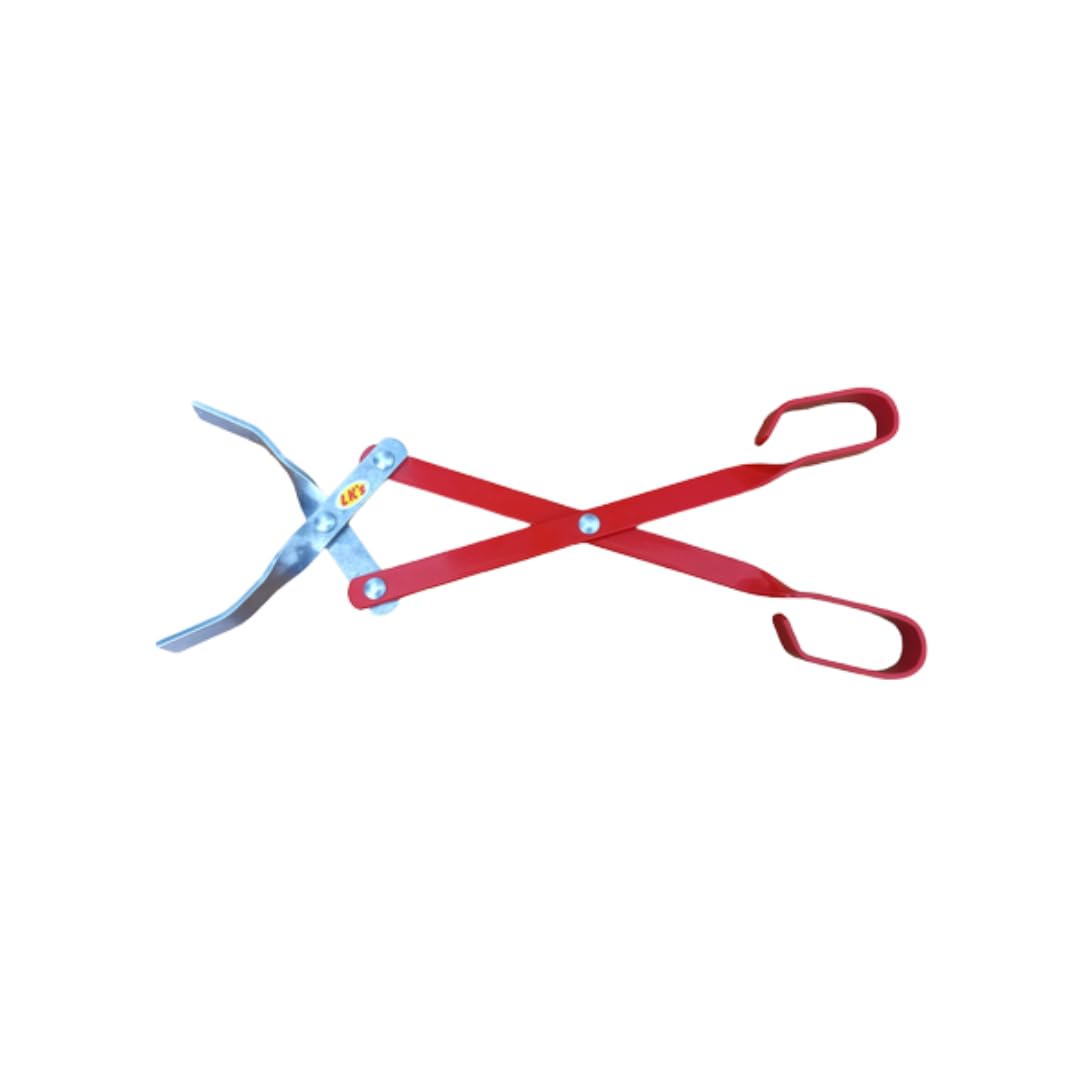 Medium 417mm Aluminium Braai Tong And Flexible Extra Length Braai Lighter (Brown)