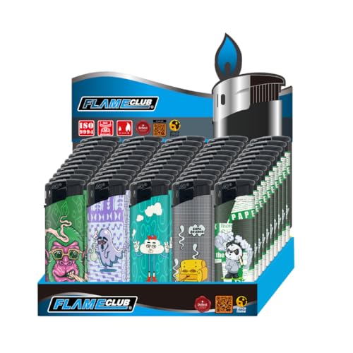 Electronic N2 Refillable Lighters – 420 Design Assortment, Pack of 50