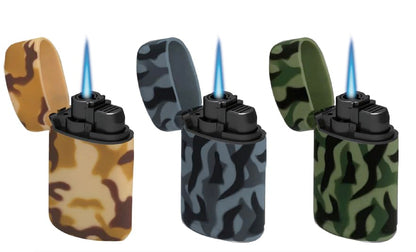 ZL 3 Mega Jet Flame Lighter - Army 3Pack + 330ML Gas
