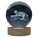 Crystal Ball Lamp with 3D Engraving and Luminous Base - Leopard