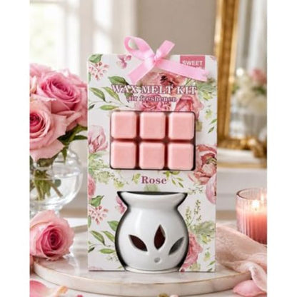 Wax Melt Burner Kit (Rose)