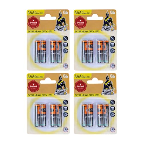 Debest Zinc Chloride AAA Battery 1.5V 4PC - 4 Pack