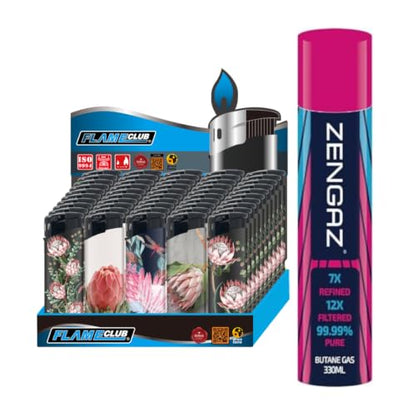 N2 Electronic Lighter - 50 Pack With 330ml Gas (Protea)