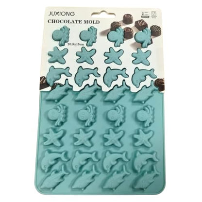 Silicone Chocolate Mold - Sea Creatures - 20.5x15cm (Blue)