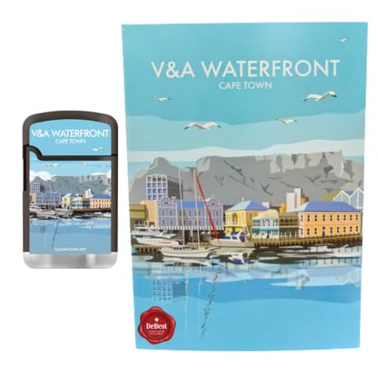 Debest Cape Town Travel Art Card A5 - V&A Waterfront and ZL3 Torch Jet Lighter