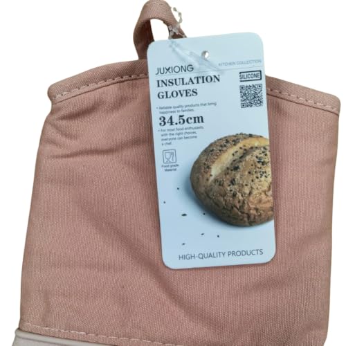 Silicone Oven Glove - Long - 34.5x17cm (Pink)