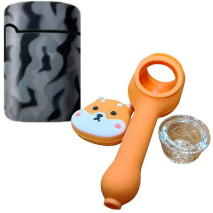 Grey Army ZL-3 Torch Jet Lighter And Dog Rasta Pipe