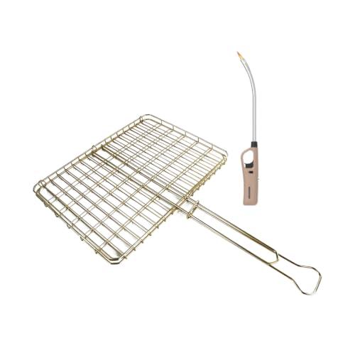 Big Box Braai Grid And Flexible Extra Length Braai Lighter (Brown)