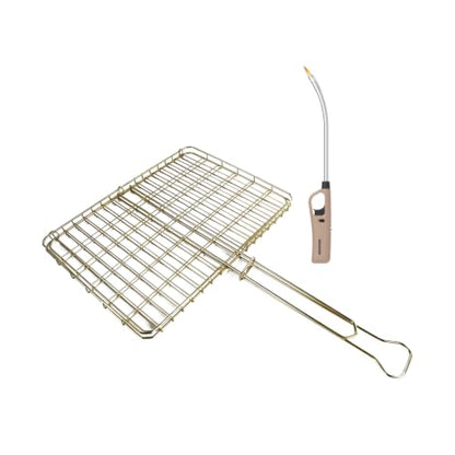 Big Box Braai Grid And Flexible Extra Length Braai Lighter (Brown)