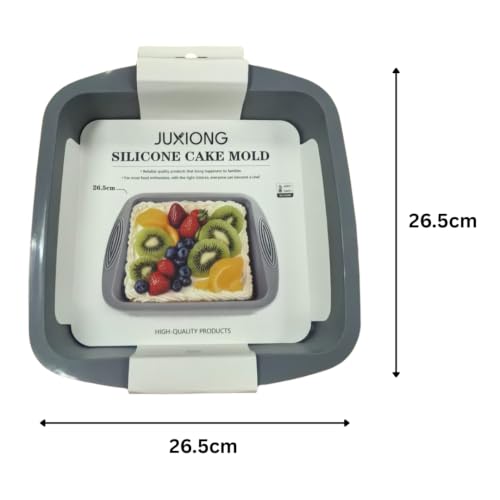 Silicone Cake Mold - Square - 26.5x26.5cm (Grey)