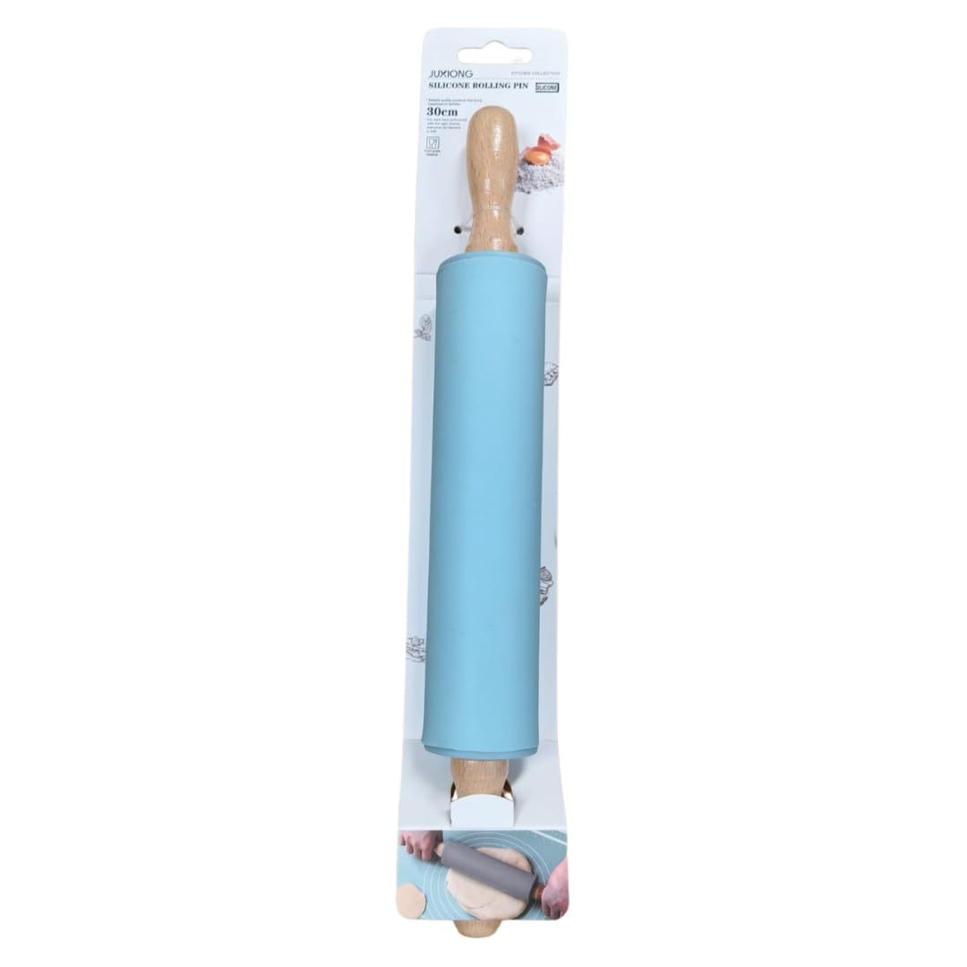 Silicone Rolling Pin - 30x5cm (Blue)