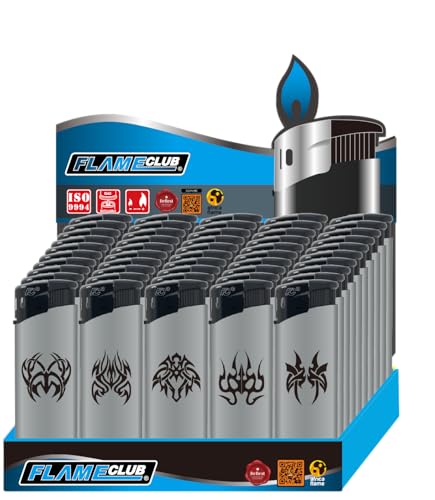 N2 Electronic Lighter 50' Tray (Silver Tattoo)