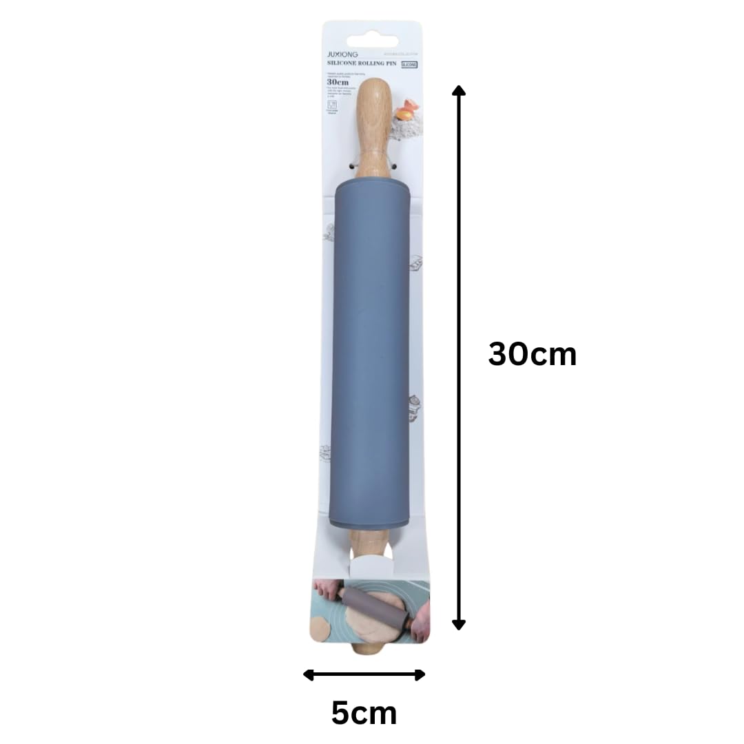Silicone Rolling Pin - 30x5cm (Grey)