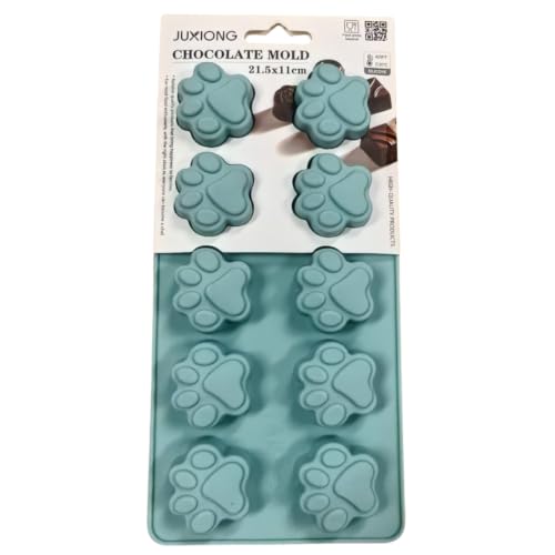 Silicone Chocolate Mold - Paw Prints - 21.5×11 cm (Blue)