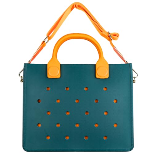 Nana EVA Croc Bag with Shoulder Strap – Lightweight Waterproof Tote Handbag (Green)