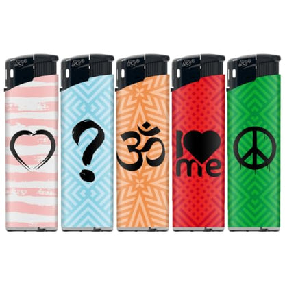 N2 Electronic Lighter - 5 Pack With 330ml Gas (Colours)