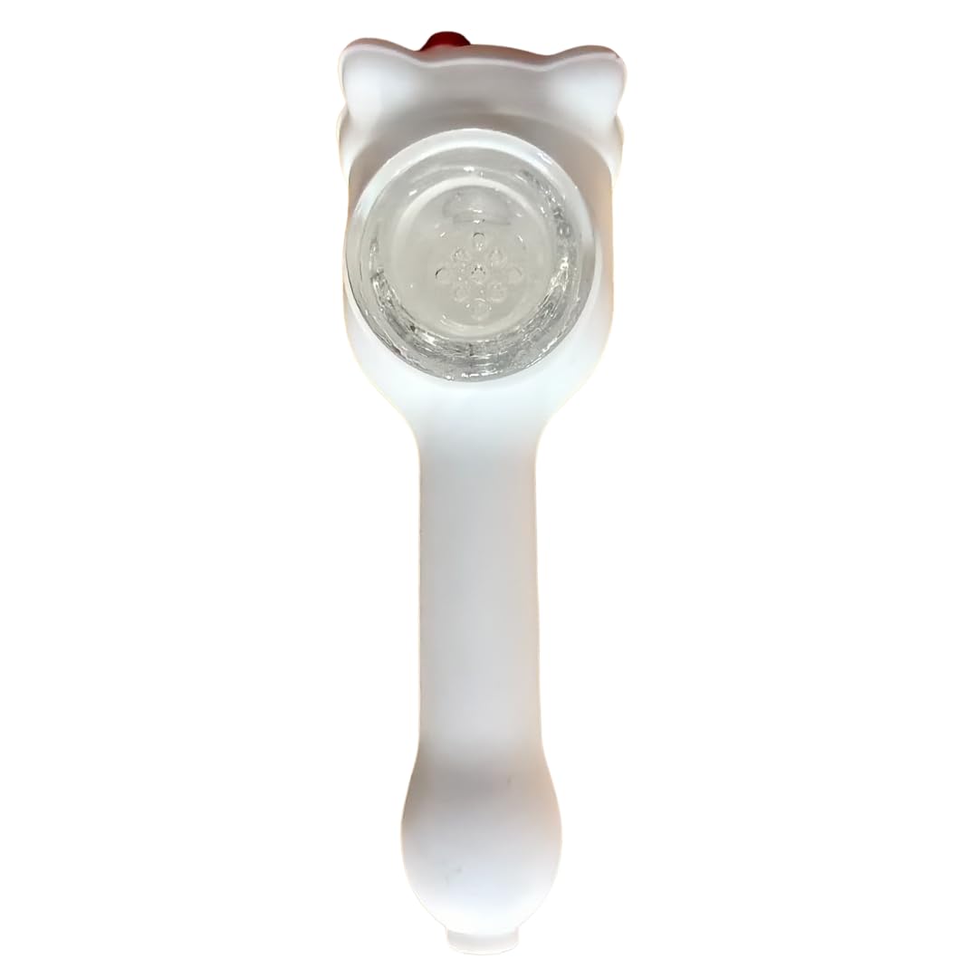 Silicone Rasta Spoon Pipe - Cartoon Faces (White)