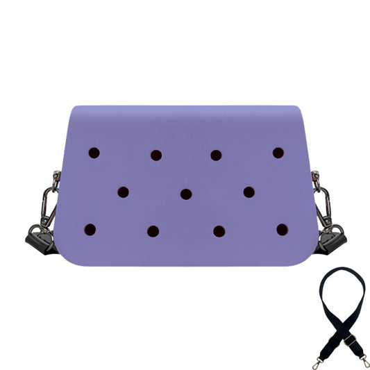 Coco EVA Croc Crossbody Bag – Lightweight Waterproof Shoulder Bag (Pastel Purple)