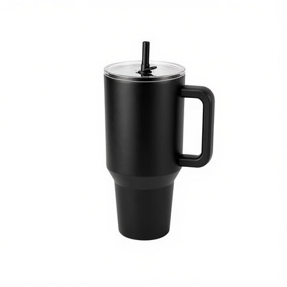 Travel Mug - Stainless Steel With Handle (Black)