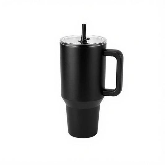 Travel Mug - Stainless Steel With Handle (Black)