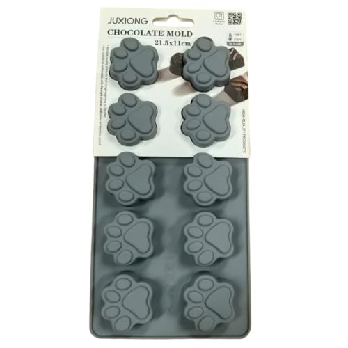 Silicone Chocolate Mold - Paw Prints - 21.5×11 cm (Grey)