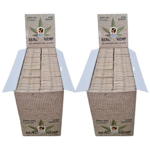 Africa Flame 100% Hemp Rolling Paper - 50 Booklets - 2 Pack