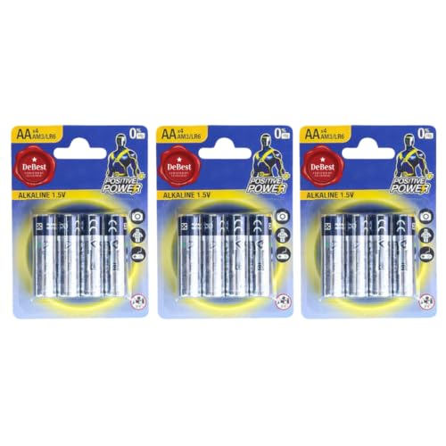 Debest Alkaline AA Penlight Battery 1.5V 4PC - 3 Pack