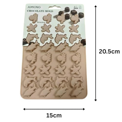 Silicone Chocolate Mold - Sea Creatures - 20.5x15cm (Pink)
