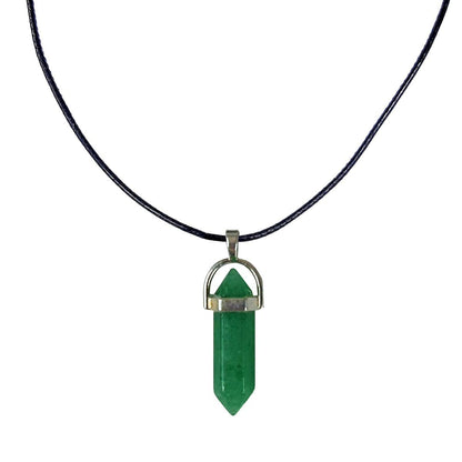 Earth Stone Collection - Bullet Crystal Stone Necklace (aventurine)