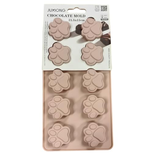 Silicone Chocolate Mold - Paw Prints - 21.5×11 cm (Pink)