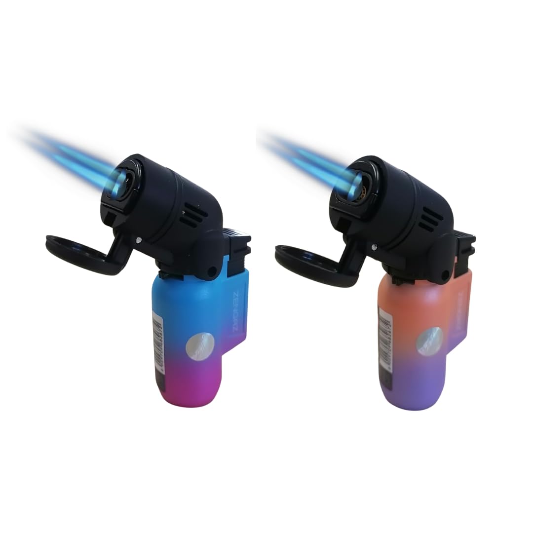 ZL-17 Angle Double Jet Torch Lighter - HC - 2 Pack - Combo B