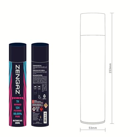 ZL 3 Mega Jet Flame Lighter SWEET 4 Pack & 330 ML Gas