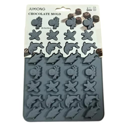 Silicone Chocolate Mold - Sea Creatures - 20.5x15cm (Grey)