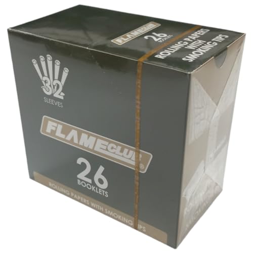 Flame Club King Size Rolling Paper + Tips - 26Piece Booklets - 2 Pack