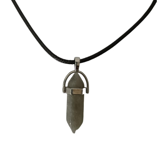 Earth Stone Collection - Bullet Crystal Stone Necklace (Labradorite)