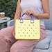 Nana EVA Croc Bag with Shoulder Strap – Lightweight Waterproof Tote Handbag (Pastel Yellow)